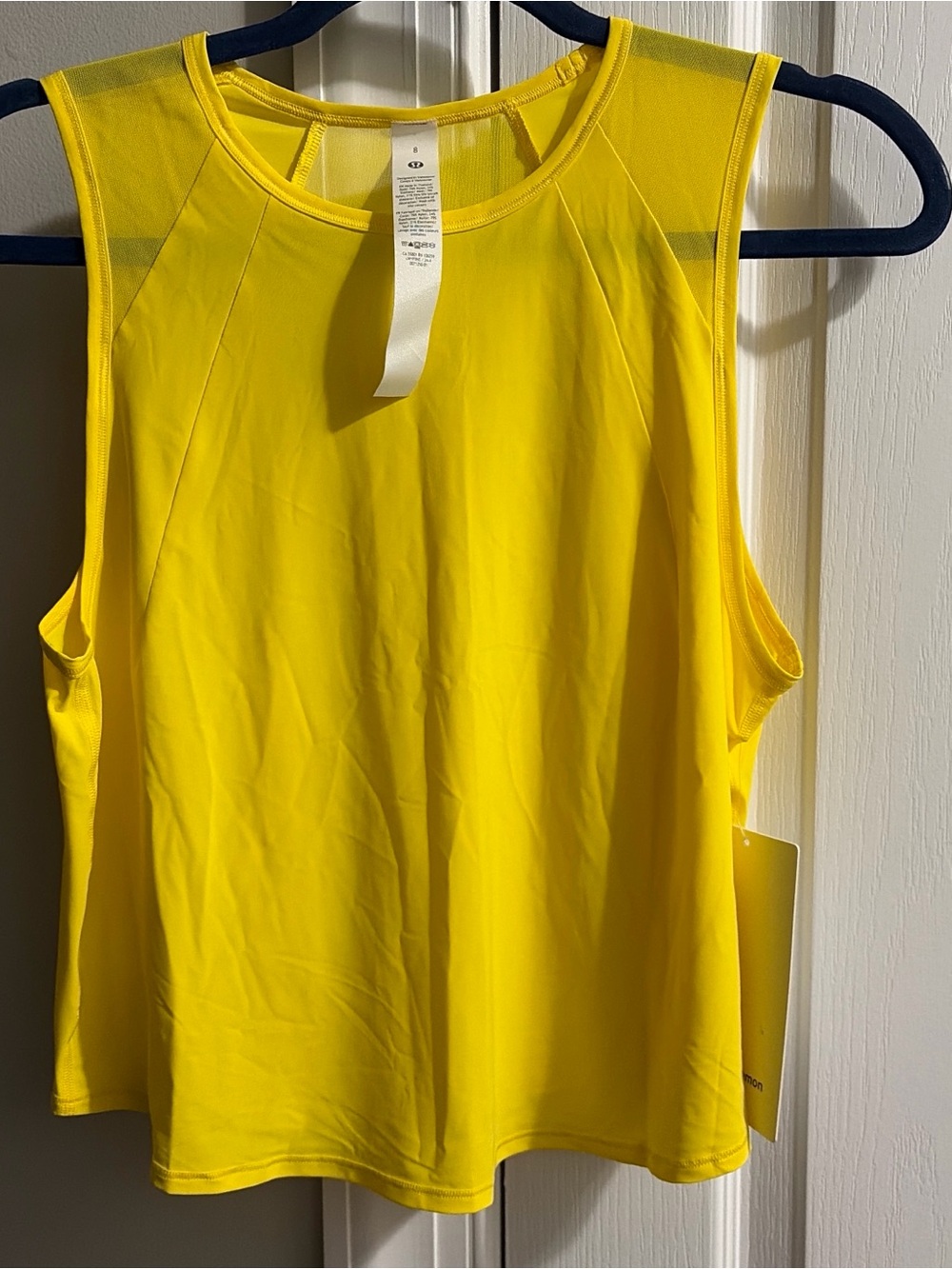 lululemon athletica Yellow Sleeveless Performance Tank